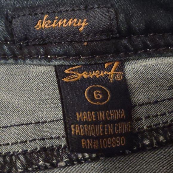 Seven7 Size 6 Skinny Ankle Jeans Metallic Thread - Picture 8 of 10